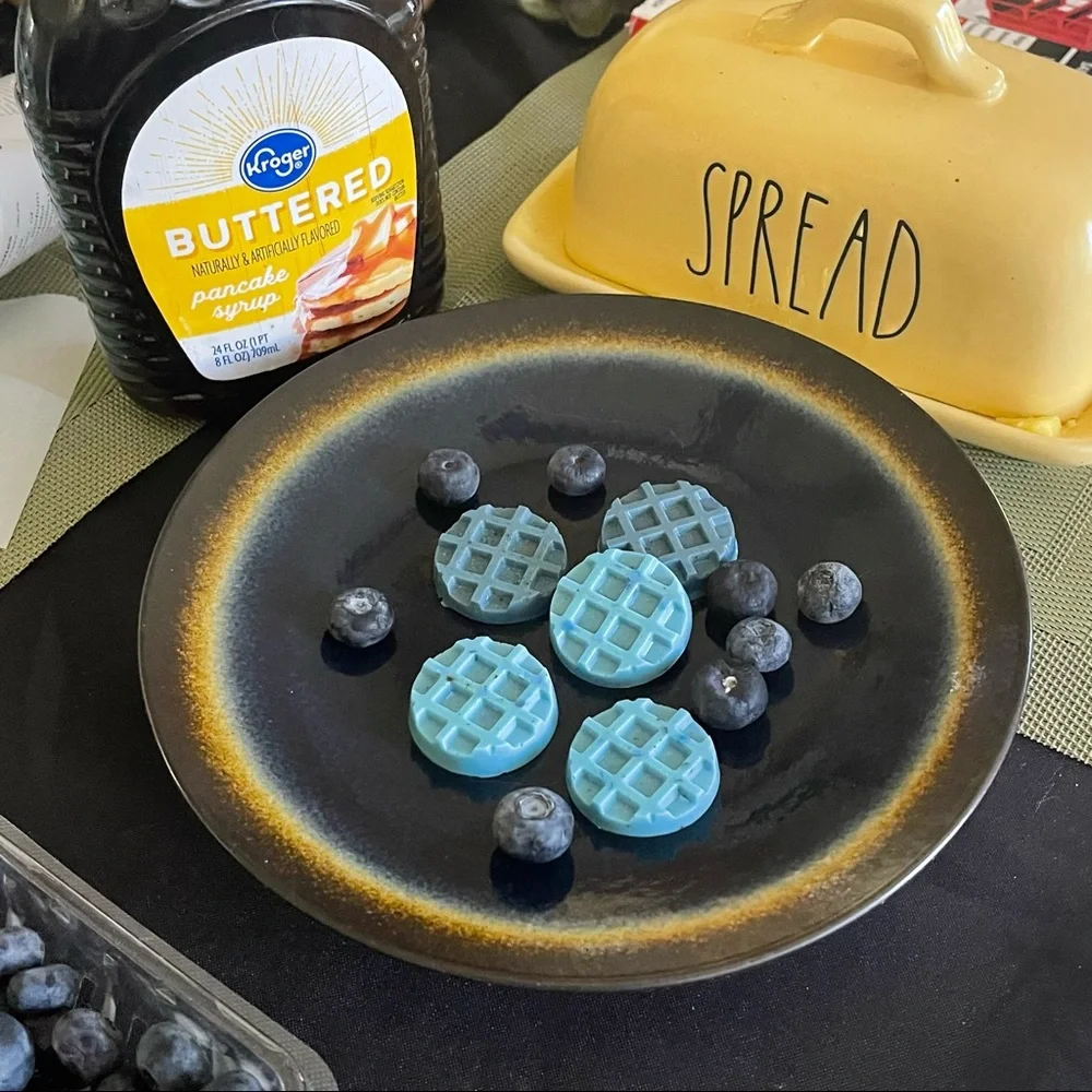New VintageBitch Gifts - Handmade Organic Blueberry Waffle Mini Soaps 5 Pcs